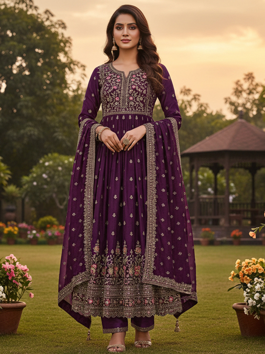 Elegant Chanderi Silk Suit