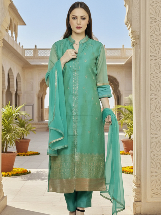 Festive Wear Chanderi Suit