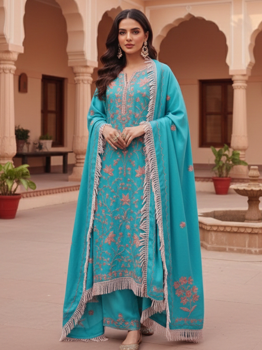 Designer pashmina ladies suit