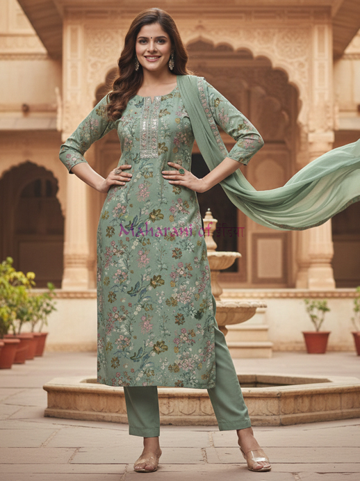 Designer rayon ladies suit