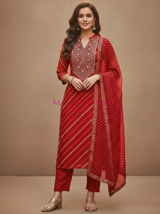 Premium rayon ladies suit